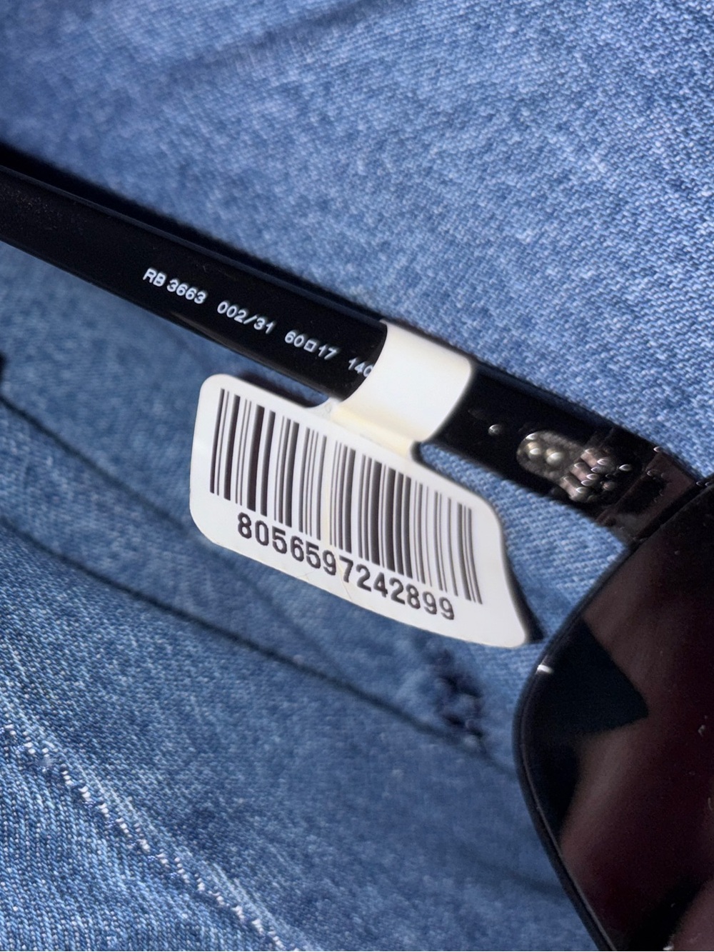 Ray-Ban Black Sunglasses with Dark Lenses - Picture 5 of 5